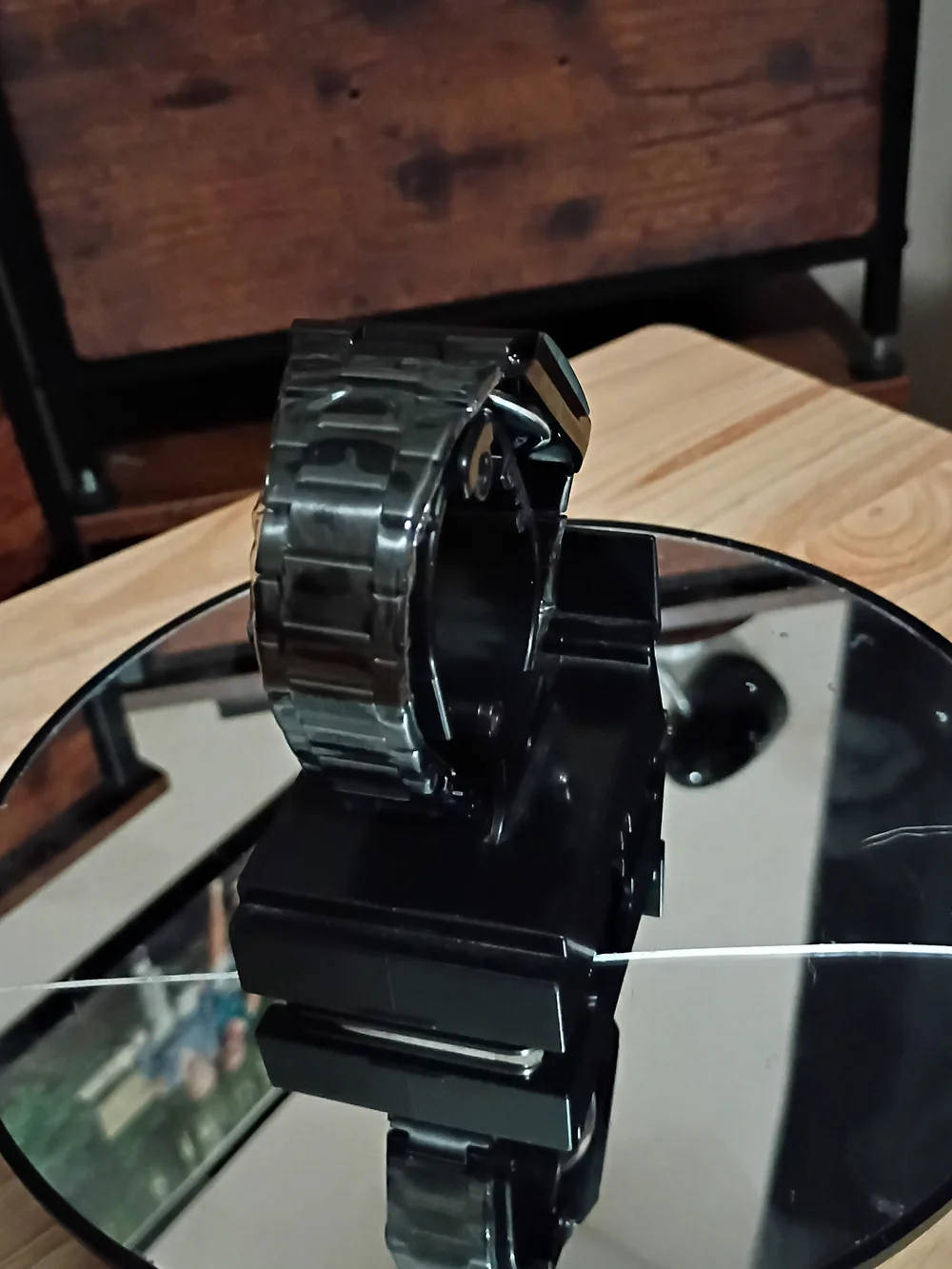 Black Stainless Steel LED Wrist Watch